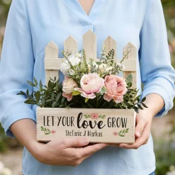 Let your love grow - Pflanzkorb zur Hochzeit mit Ihren Wunschnamen