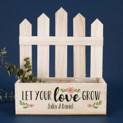 Let your love grow - Pflanzkorb zur Hochzeit mit Ihren Wunschnamen