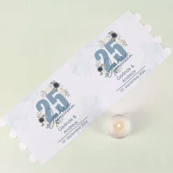Lichthülle - 25 Jahre gemeinsam - als Tischdeko zur Silbernen Hochzeit