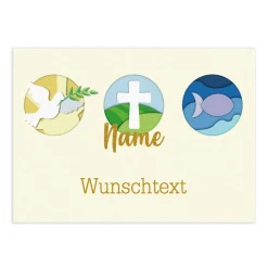 Liebe, Glaube, Hoffnung - Klappkarte mit Ihren Wunschangaben gestaltet