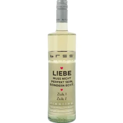 Liebe muss echt sein - Bree Weißwein mit Wunschtext
