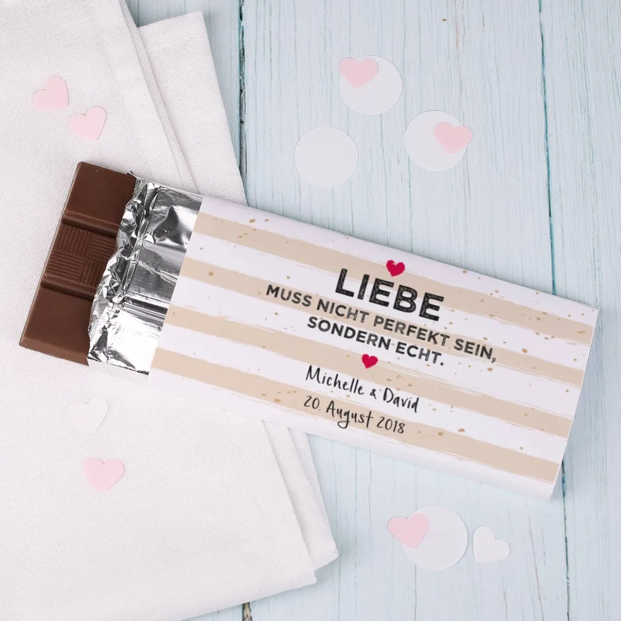 Liebe muss echt sein - 100 g Schokolade