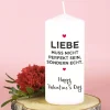 Liebe muss echt sein - Kerze mit Wunschtext