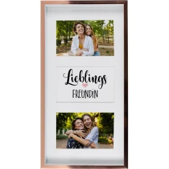 Lieblings... Bilderrahmen mit zwei Fotos und Wunschtext