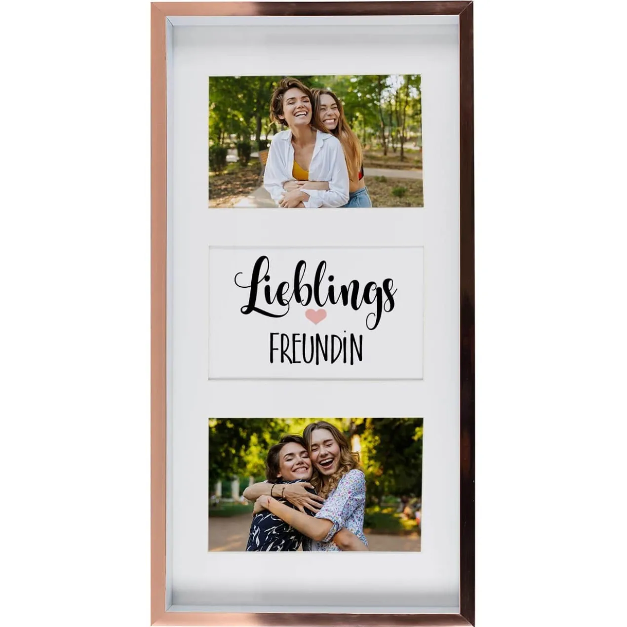 Lieblings... Bilderrahmen mit zwei Fotos und Wunschtext