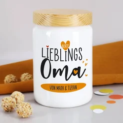 Lieblingsoma - Geschenkdose mit Name, Wunschtext