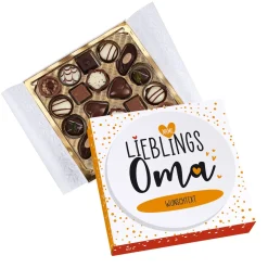 Lieblingsoma - Lindt Pralinés mit Name und Wunschtext 100g