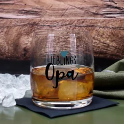Lieblingsopa - Glenfiddich Whisky Geschenkset mit Whiskyglas in Holzbox