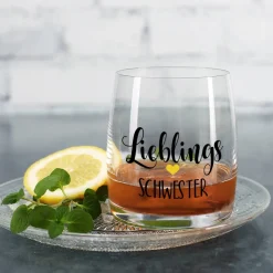 Lieblings Trinkglas mit Ihrem Wunschtext bedruckt