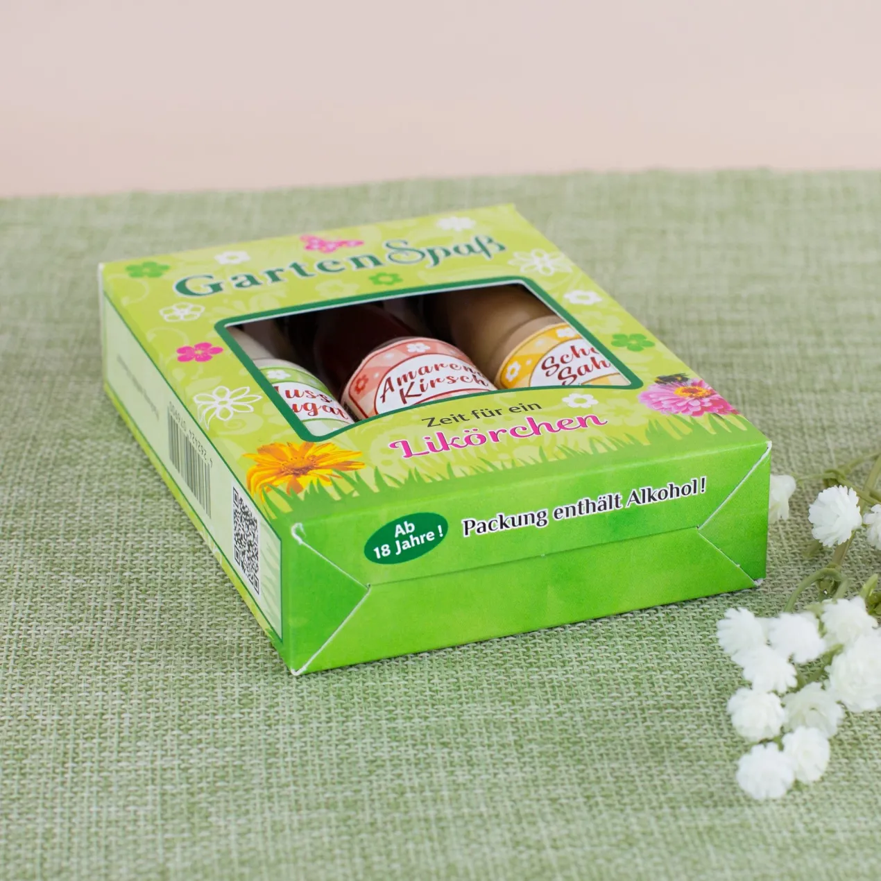 Likör 3er Set 'Gartenspaß' | Nuss-Nougat, Amarena-Kirsch & Schoko-Sahne