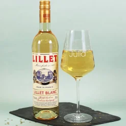 Lillet Geschenkset mit graviertem Weinglas für verschiedene Anlässe