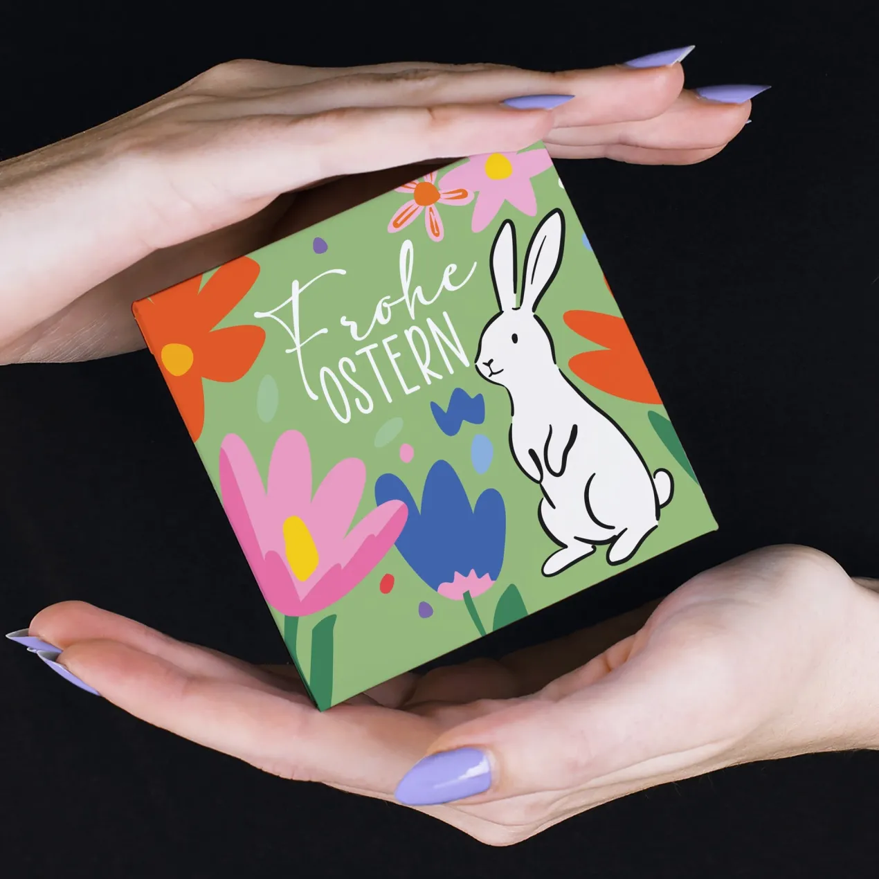 Lindor Kugeln zu Ostern in Geschenkverpackung | 4 Lindt Pralinen als kleines Ostergeschenk