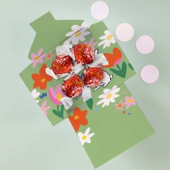 Lindor Kugeln zu Ostern in Geschenkverpackung | 4 Lindt Pralinen als kleines Ostergeschenk