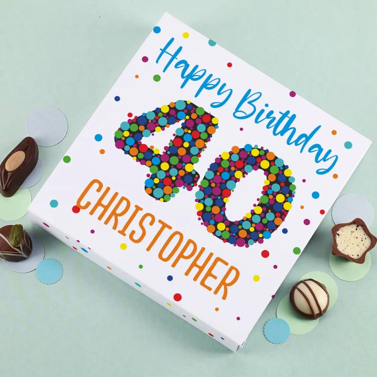 Lindt Mini Pralines zum 40. Geburtstag mit Namensaufdruck