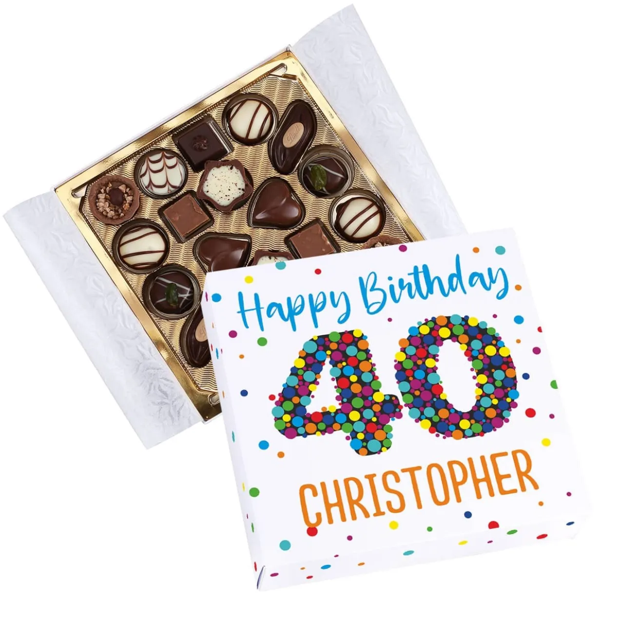 Lindt Mini Pralines zum 40. Geburtstag mit Namensaufdruck
