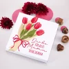Lindt Pralinen 'Danke Mama' personalisiert mit Wunschtext & Tulpen Box | Geschenk zum Muttertag