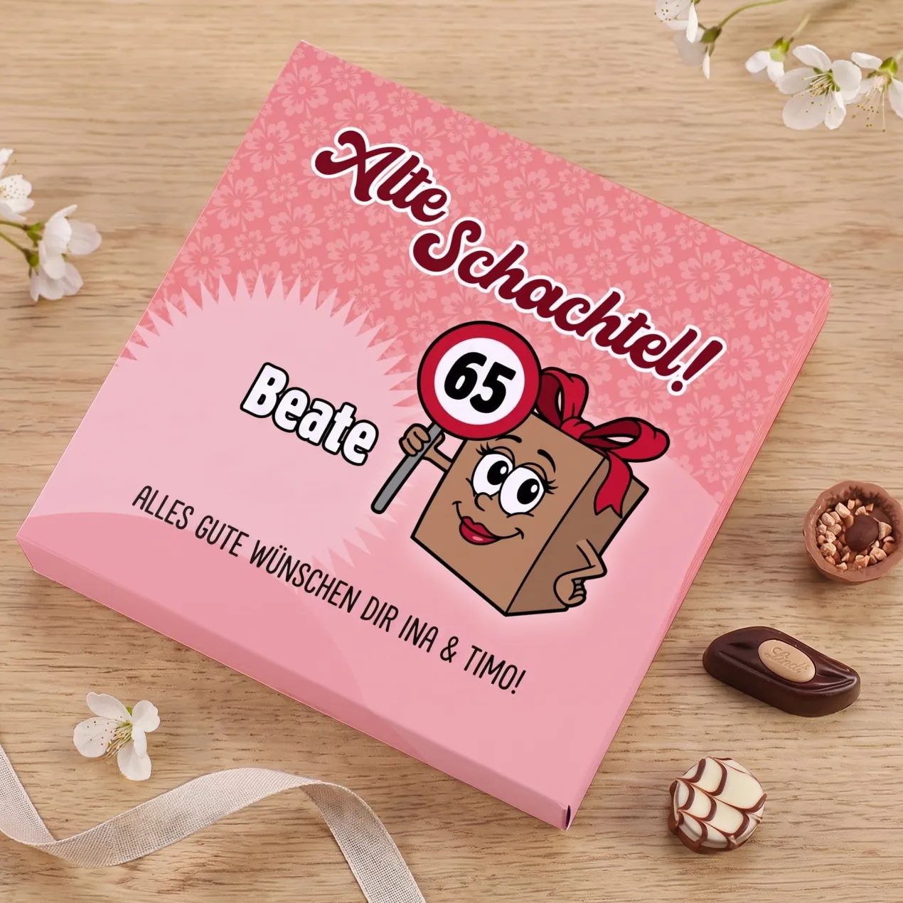 Lindt Pralinen für Alte Schachteln mit Wunschdaten personalisiert | Lustiges Geschenk zum Geburtstag