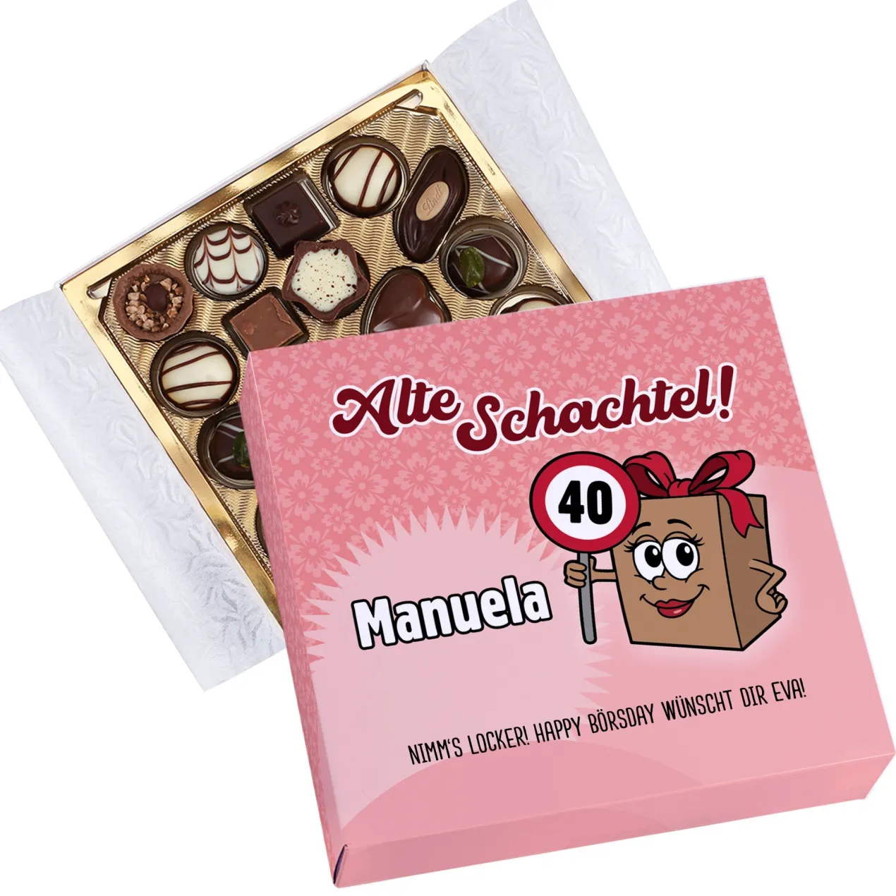 Lindt Pralinen für Alte Schachteln mit Wunschdaten personalisiert | Lustiges Geschenk zum Geburtstag