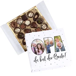 Lindt Pralinen für den Opa mit 3 Fotos bedruckt