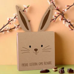 Lindt-Pralinen in niedlicher Hasen-Banderole