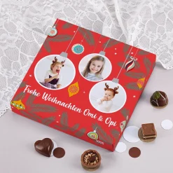 Lindt Pralinen in weihnachtlicher Foto-Verpackung