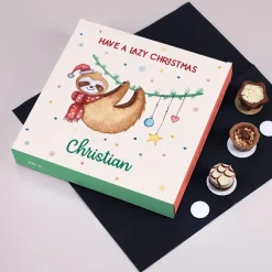 Lindt Pralinen - Lazy Christmas - mit Faultier und Ihrem Wunschnamen