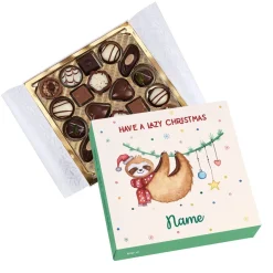 Lindt Pralinen - Lazy Christmas - mit Faultier und Ihrem Wunschnamen