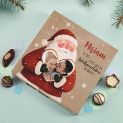 Lindt Pralinen mit Weihnachtsmann-Motiv personalisiert mit Foto & Name | Geschenk zu Weihnachten