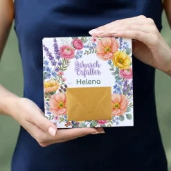 Lindt Pralinen Wunscherfüller mit Geldumschlag & Name | Geldgeschenk für Frauen zum Geburtstag
