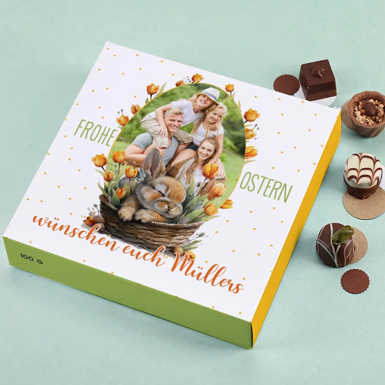 Lindt Pralinen zu Ostern mit Ihrem Foto & Wunschtext