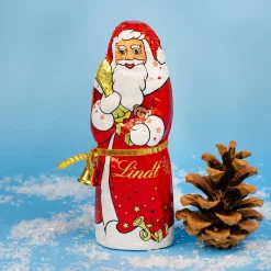 Lindt Schokoladenweihnachtsmann 70g mit personalisierter Verpackung zu Weihnachten | Rentier-Motiv