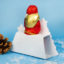 Lindt Schokoladenweihnachtsmann 70g mit personalisierter Verpackung zu Weihnachten | Rentier-Motiv