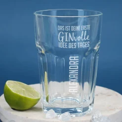 Longdrinkglas "GINvolle Idee" mit Ihrem Namen