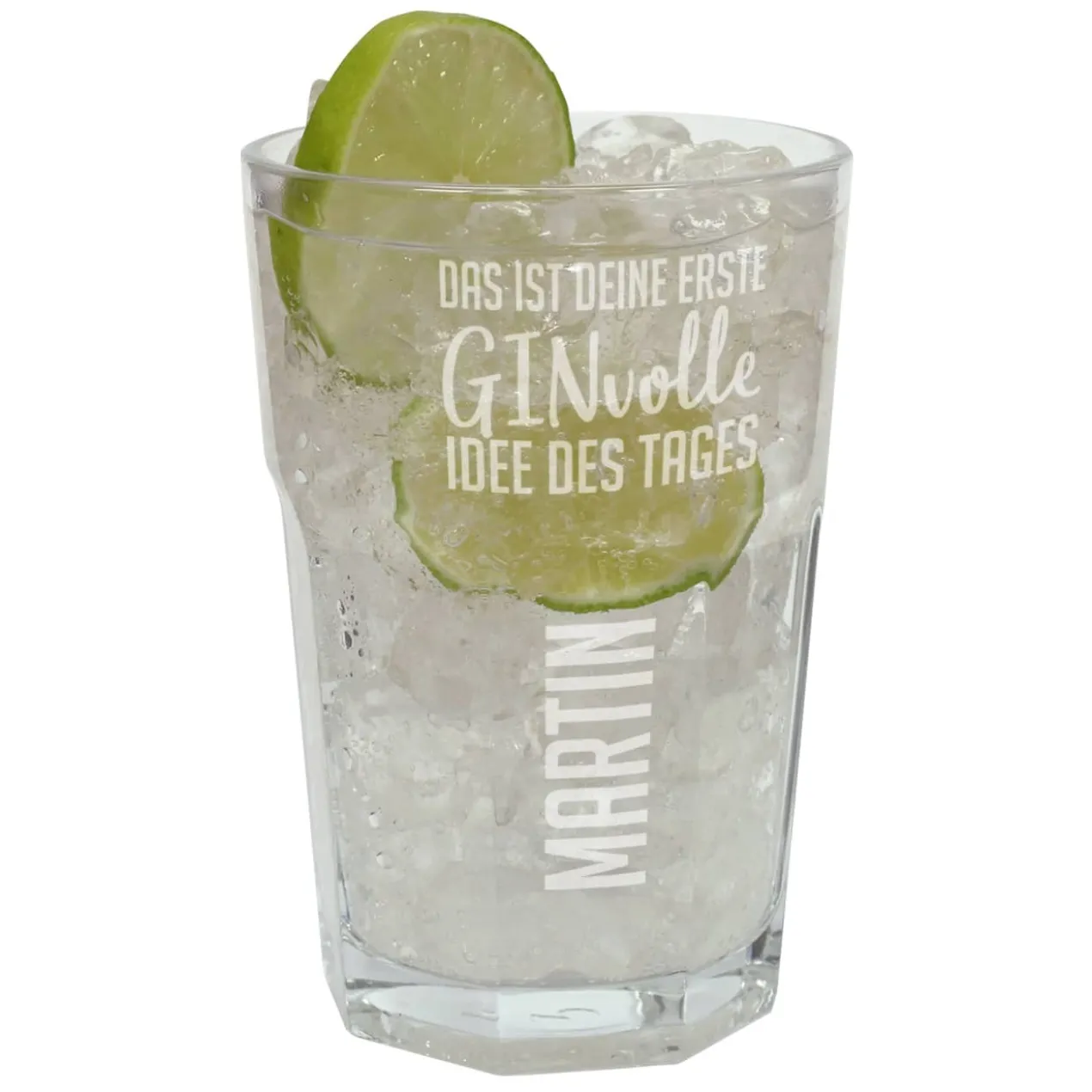 Longdrinkglas "GINvolle Idee" mit Ihrem Namen
