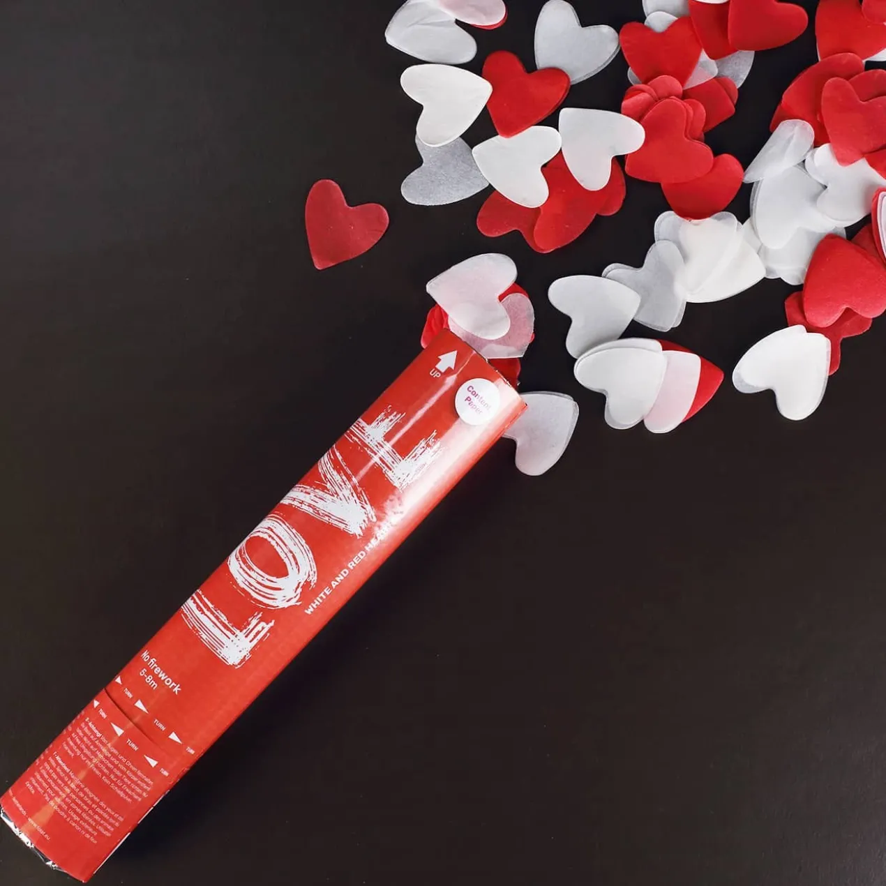 LOVE - Herzkonfetti-Kanone