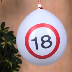 8 Luftballons Verkehrsschild 18
