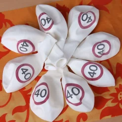 8 Luftballons Verkehrsschild 40