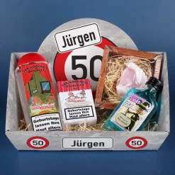 Lustiger Geschenkkorb - Verkehrszeichen - mit Füllung zum Geburtstag