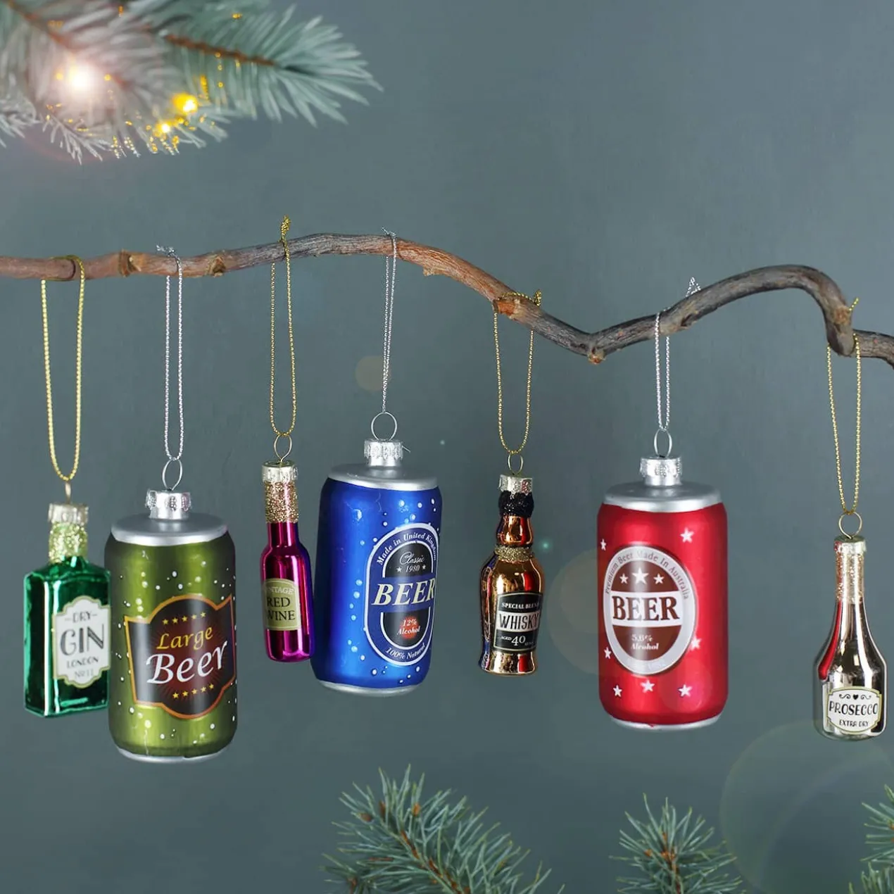 Lustiger Weihnachtsbaumschmuck - Drinks