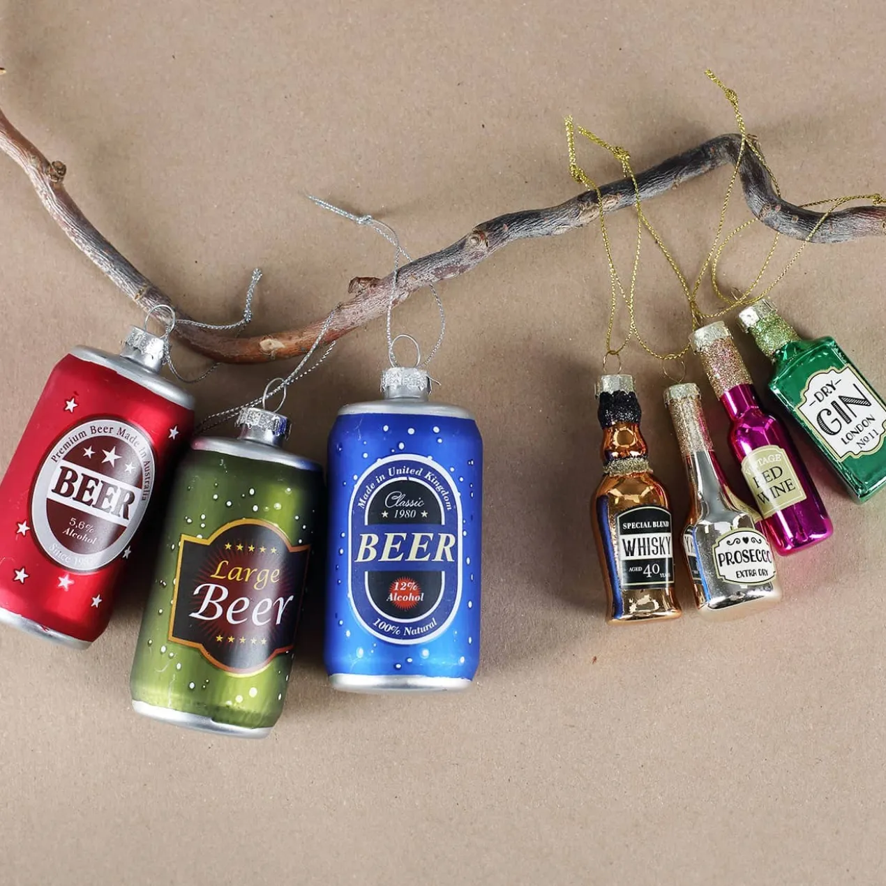 Lustiger Weihnachtsbaumschmuck - Drinks
