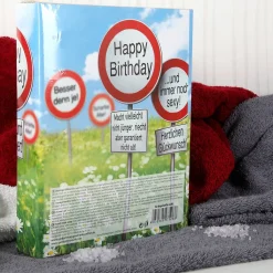 lustiges Geburtstagsgeschenk - Badset Verkehrszeichen zum 70. Geburtstag