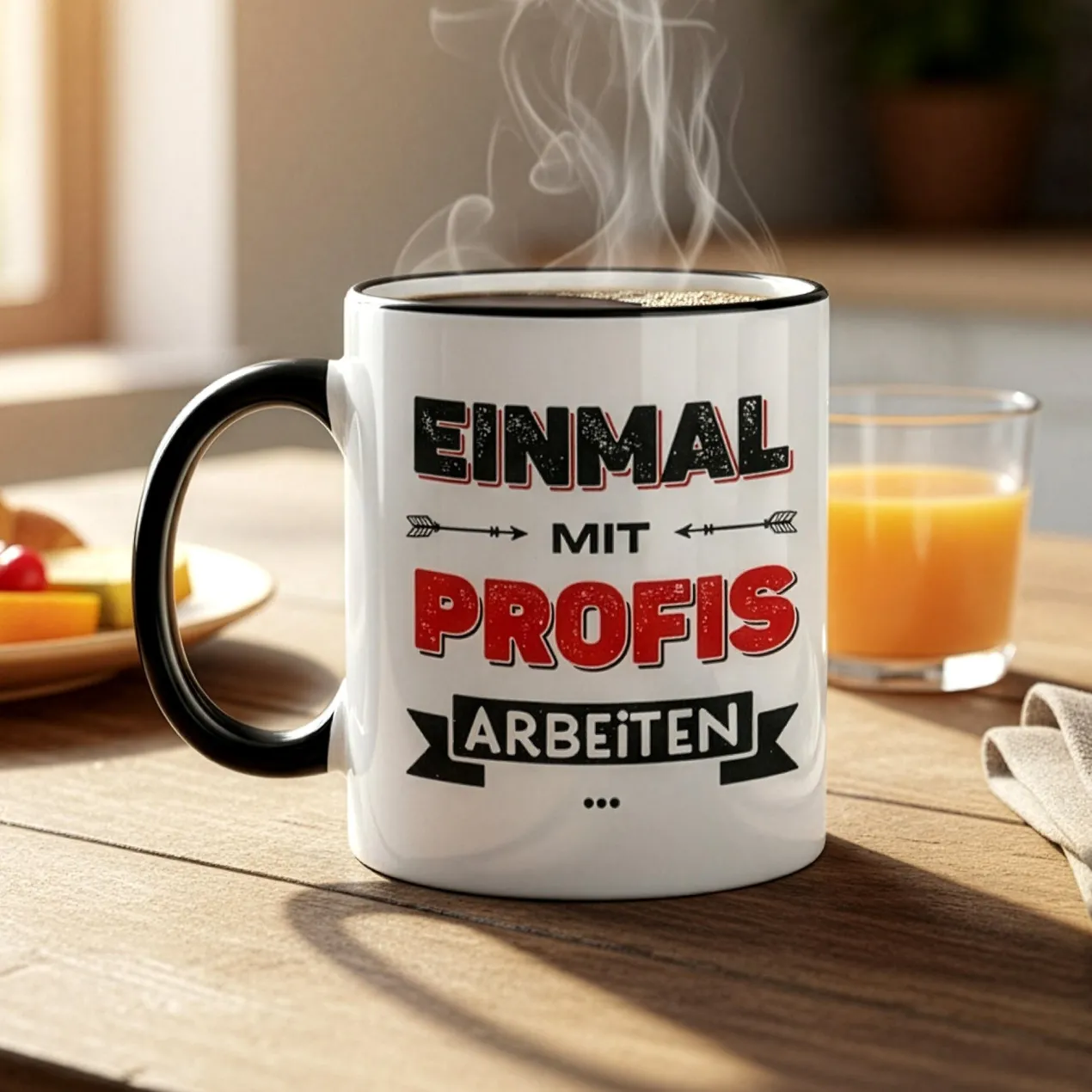 Lustige Tasse für Kollegen mit Spruch 'Einmal mit Profis arbeiten' | Keramiktasse 300 ml