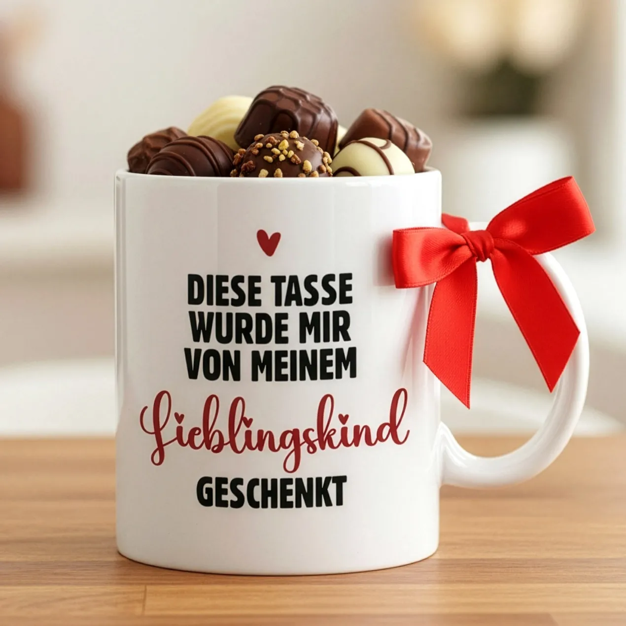 Lustige Tasse für Mama 'vom Lieblingskind geschenkt' | Geschenk für Mütter zum Muttertag & Geburtstag