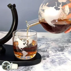 Luxus Dekantierset für Weltenbummler | Dekanter Set für Whisky, Rum & andere hochwertige Spirituosen