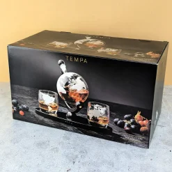 Luxus Dekantierset für Weltenbummler | Dekanter Set für Whisky, Rum & andere hochwertige Spirituosen