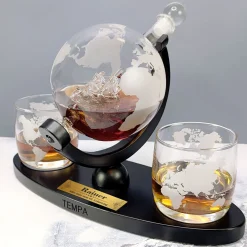 Luxus Dekantierset für Weltenbummler | Dekanter Set für Whisky, Rum & andere hochwertige Spirituosen