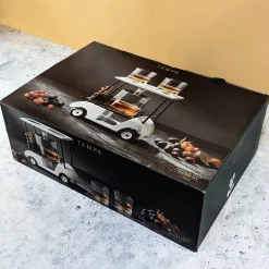 Luxus Whisky Dekantierset im Golfcart personalisiert mit Name und Wunschtext | Dekanter Set für Golfer
