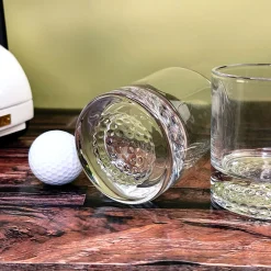 Luxus Whisky Dekantierset im Golfcart personalisiert mit Name und Wunschtext | Dekanter Set für Golfer
