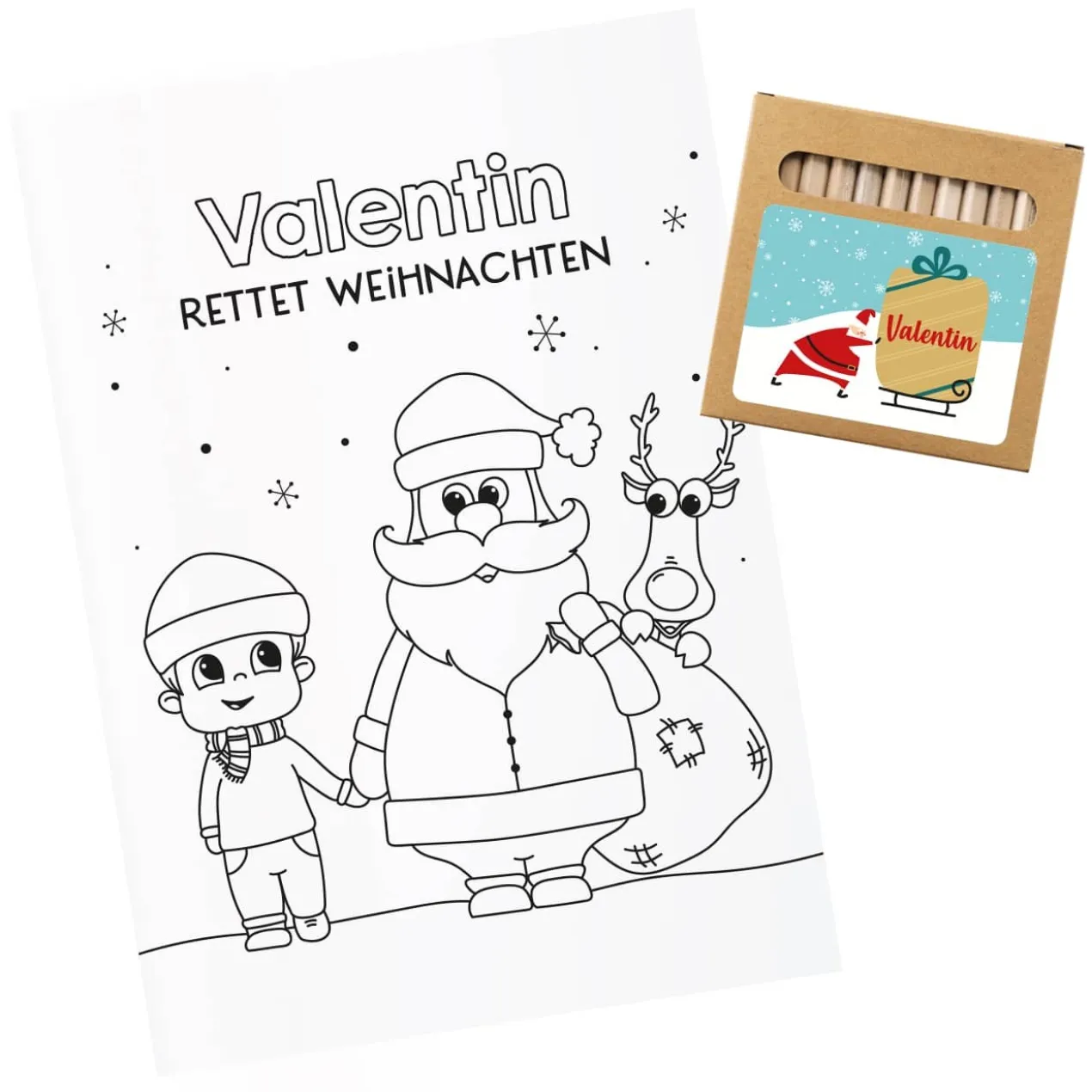 Malheft zu Weihnachten für Mädchen und Jungen