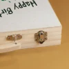 Malkoffer aus Holz personalisiert mit Name und Wunschtext für Kinder | Dinosaurier-Motiv